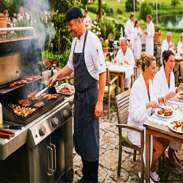 Grillaben in der Saunalounge